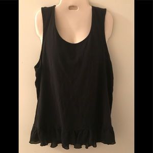 Sleeveless black tunic top